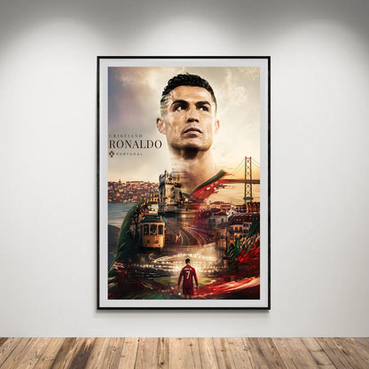 Flex Designs Poster Cristiano Ronaldo Portrait 8 x 10" Home Goods - Sports  Poster