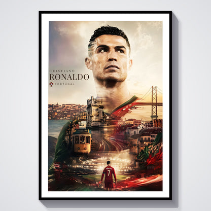 Flex Designs Poster Cristiano Ronaldo Portrait 8 x 10" Home Goods - Sports  Poster