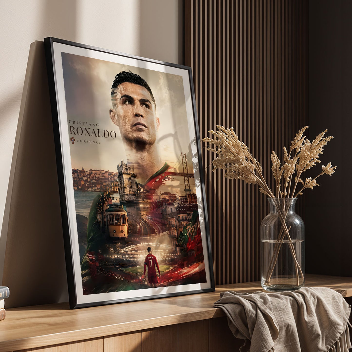 Flex Designs Poster Cristiano Ronaldo Portrait 5 x 7" Home Goods - Sports  Poster