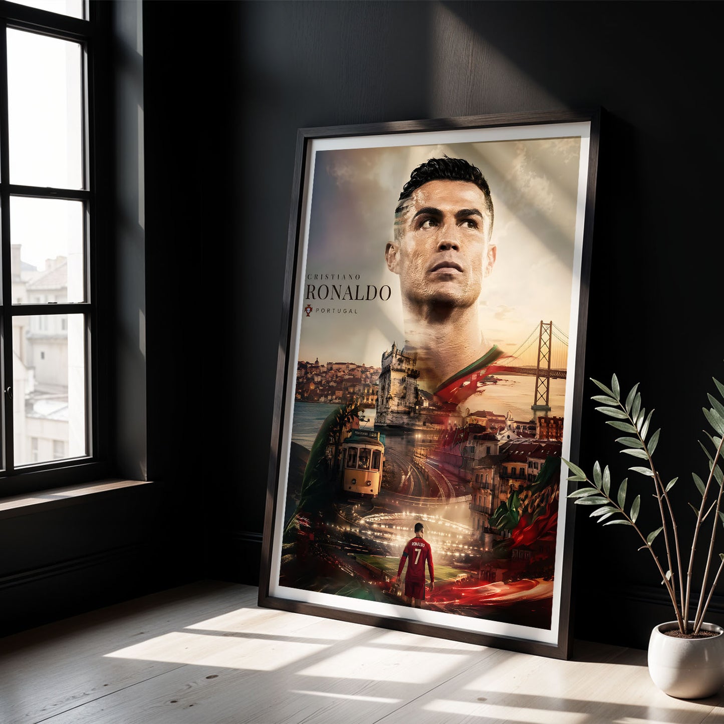 Flex Designs Poster Cristiano Ronaldo Portrait 8 x 10" Home Goods - Sports  Poster