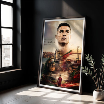Flex Designs Poster Cristiano Ronaldo Portrait 8 x 10" Home Goods - Sports  Poster