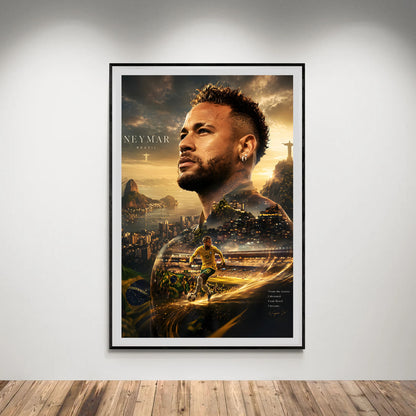Flex Designs Poster Neymar Jr Portrait 8 x 10" Home Goods - Sports  Poster