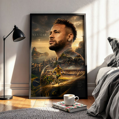 Flex Designs Poster Neymar Jr Portrait 5 x 7" Home Goods - Sports  Poster
