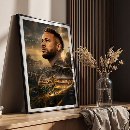 Flex Designs Poster Neymar Jr Portrait 5 x 7" Home Goods - Sports  Poster