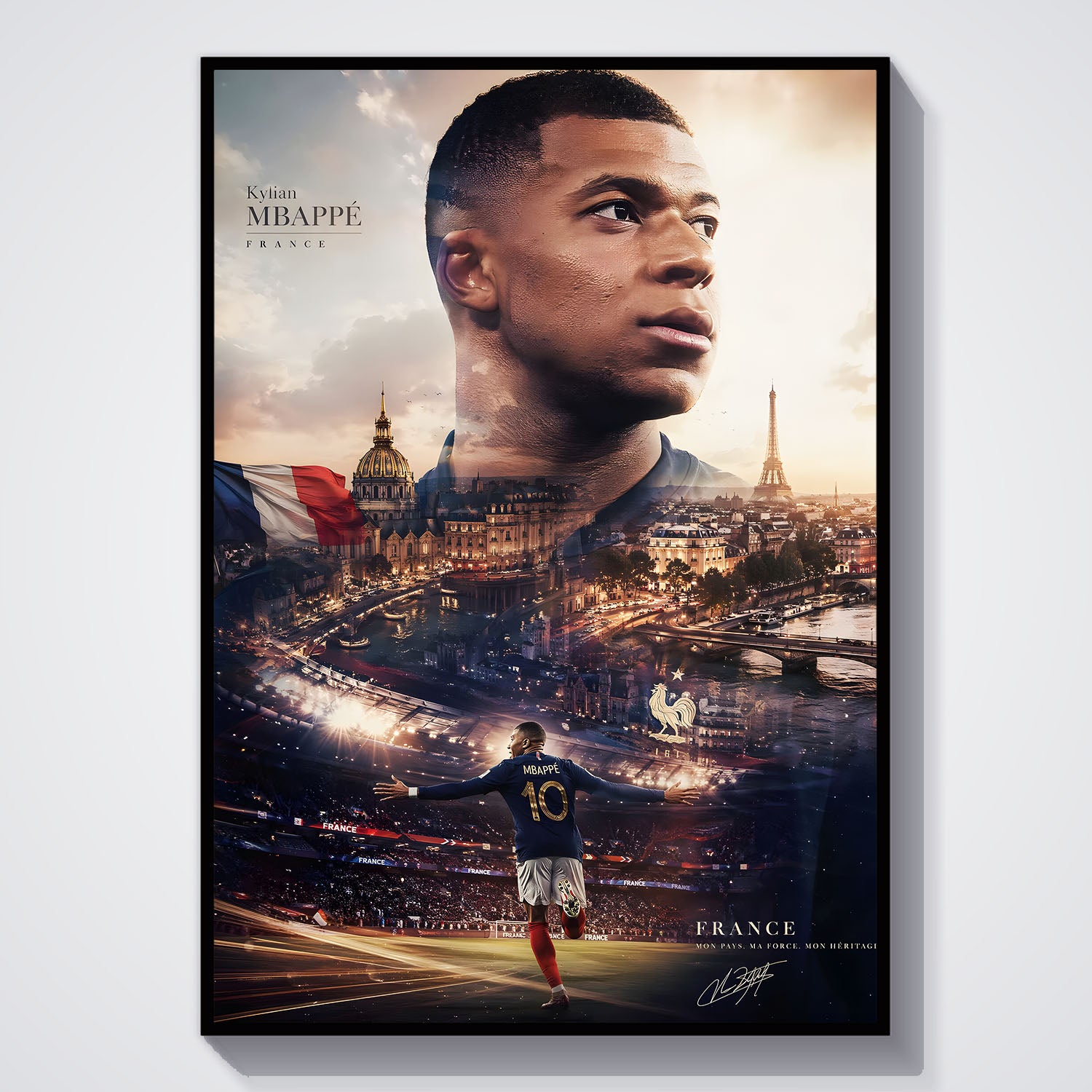 Flex Designs Poster Kylian Mbappe Portrait 5 x 7" Home Goods - Sports  Poster
