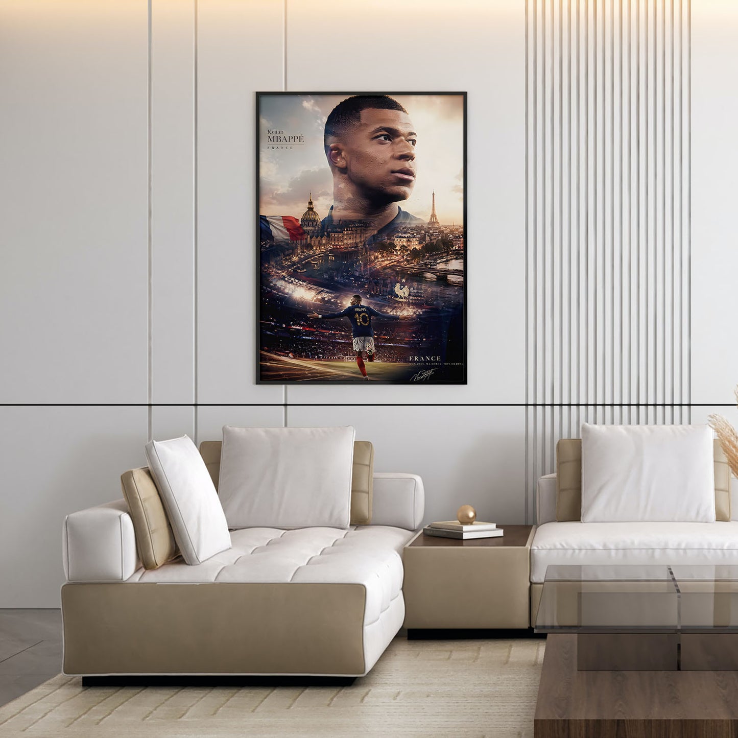 Flex Designs Poster Kylian Mbappe Portrait 5 x 7" Home Goods - Sports  Poster