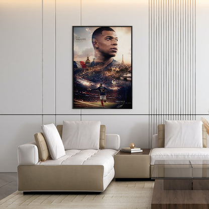 Flex Designs Poster Kylian Mbappe Portrait 5 x 7" Home Goods - Sports  Poster