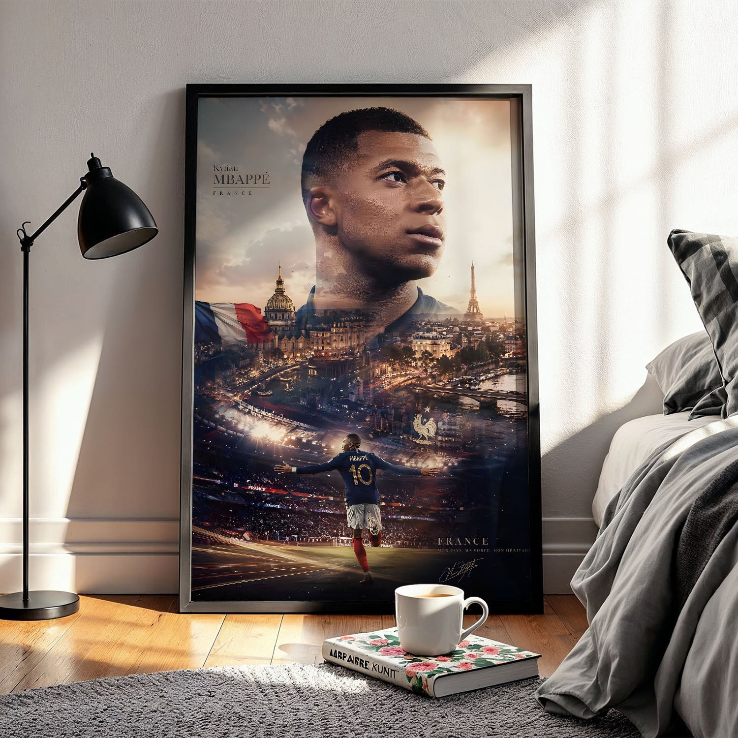 Flex Designs Poster Kylian Mbappe Portrait 5 x 7" Home Goods - Sports  Poster