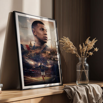 Flex Designs Poster Kylian Mbappe Portrait 5 x 7" Home Goods - Sports  Poster