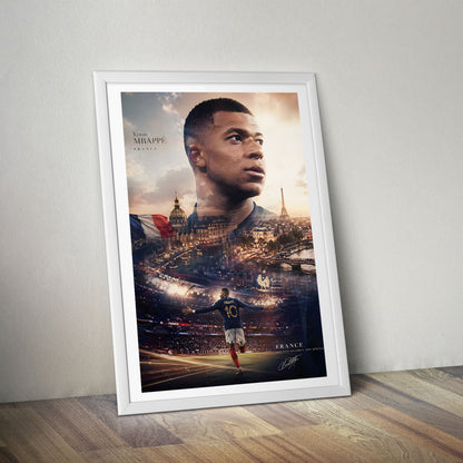 Flex Designs Poster Kylian Mbappe Portrait 8 x 10" Home Goods - Sports  Poster
