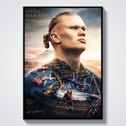 Flex Designs Poster Erling Haaland Portrait 5 x 7" Home Goods - Sports  Poster