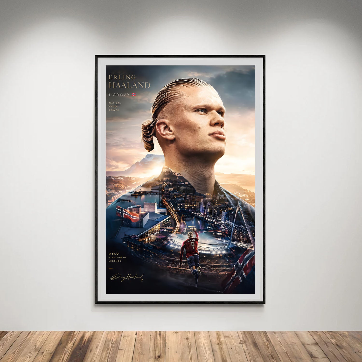 Flex Designs Poster Erling Haaland Portrait 8 x 10" Home Goods - Sports  Poster