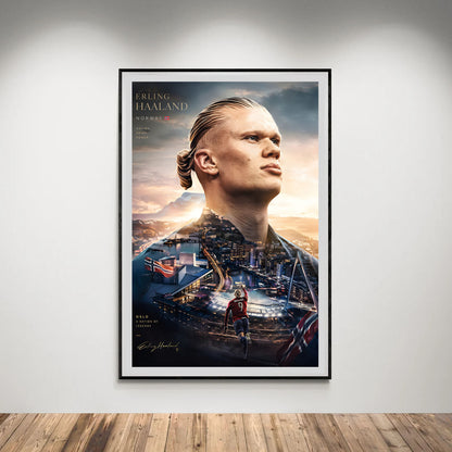 Flex Designs Poster Erling Haaland Portrait 8 x 10" Home Goods - Sports  Poster