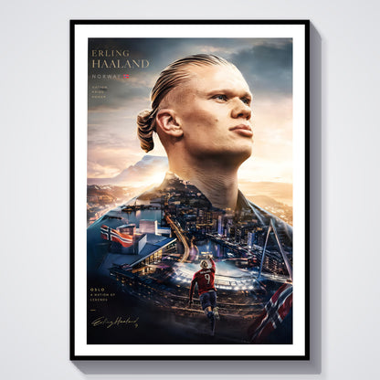 Flex Designs Poster Erling Haaland Portrait 8 x 10" Home Goods - Sports  Poster