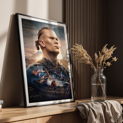 Flex Designs Poster Erling Haaland Portrait 5 x 7" Home Goods - Sports  Poster