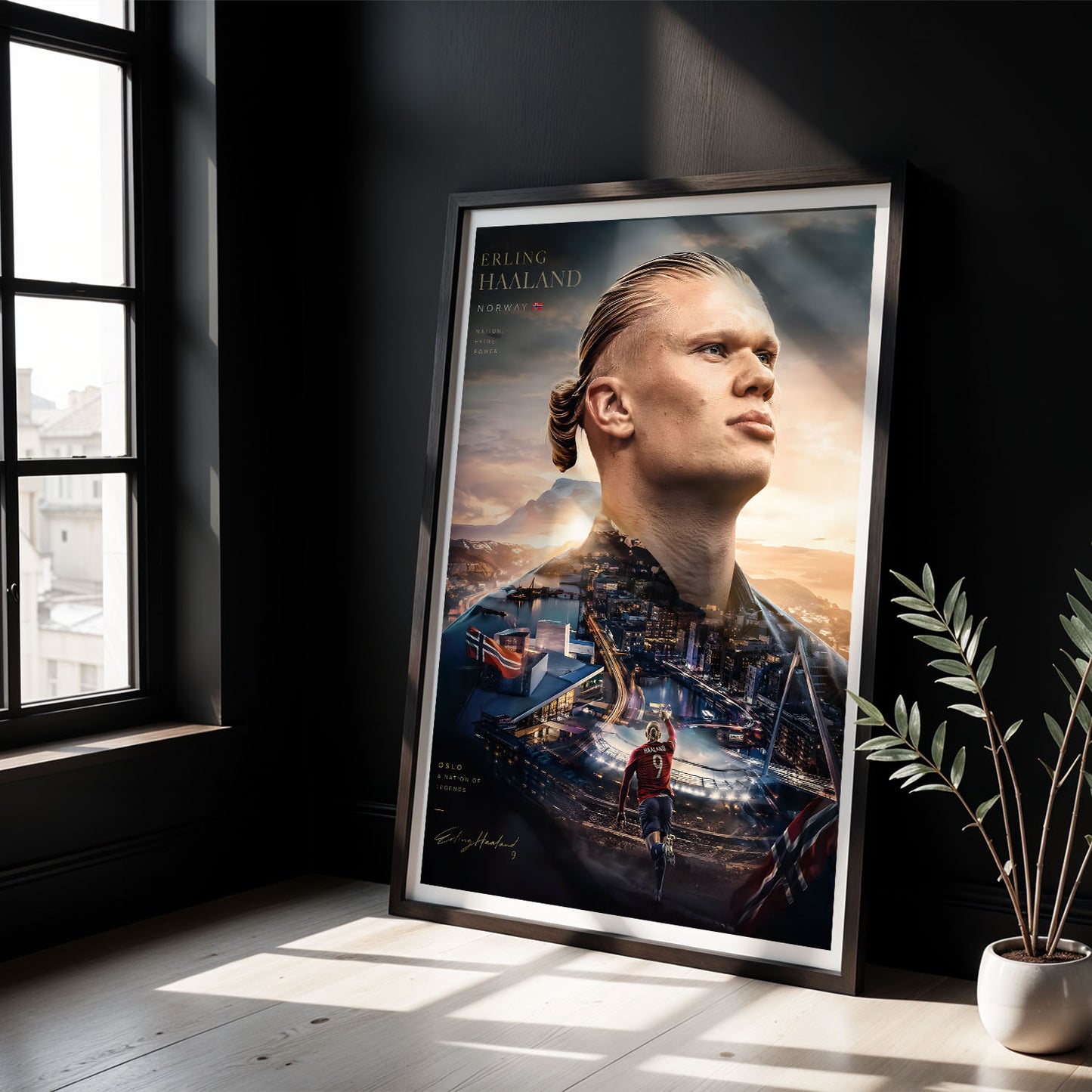 Flex Designs Poster Erling Haaland Portrait 8 x 10" Home Goods - Sports  Poster