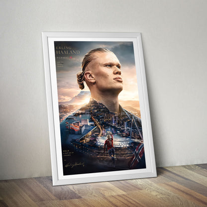 Flex Designs Poster Erling Haaland Portrait 8 x 10" Home Goods - Sports  Poster