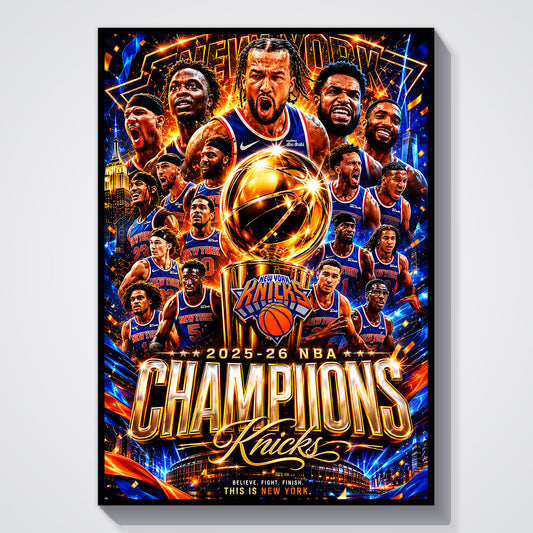 Flex Designs Poster New York Knicks NBA Champions 2026 5 x 7" Home Goods - Sports  Poster