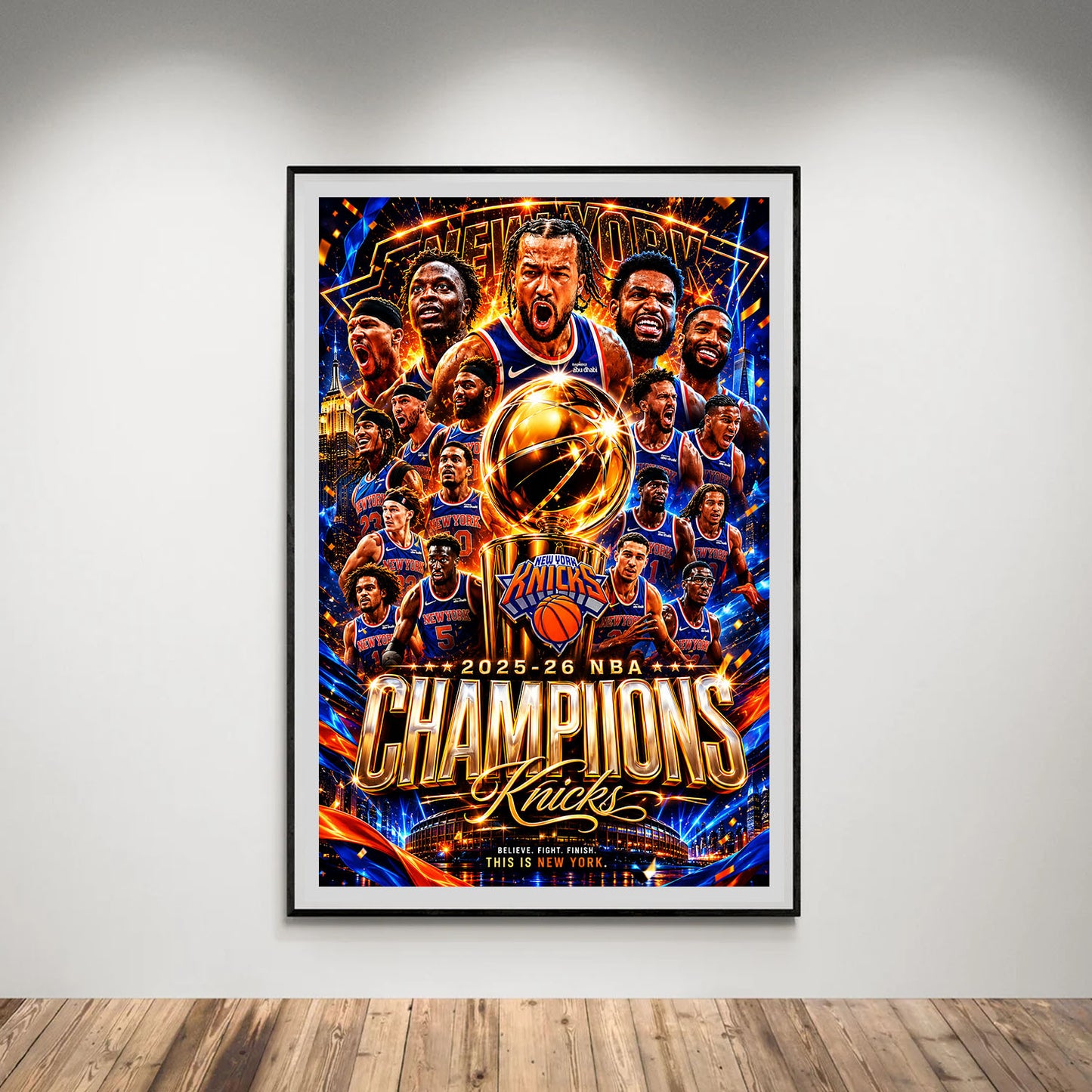 Flex Designs Poster New York Knicks NBA Champions 2026 8 x 10" Home Goods - Sports  Poster