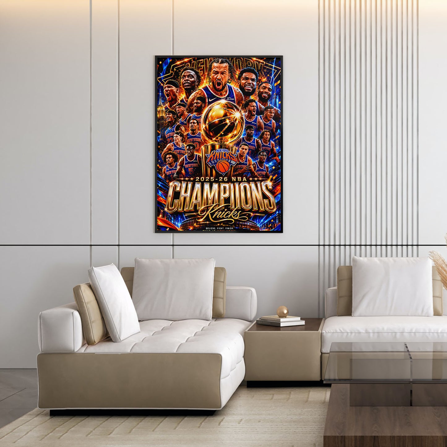 Flex Designs Poster New York Knicks NBA Champions 2026 5 x 7" Home Goods - Sports  Poster