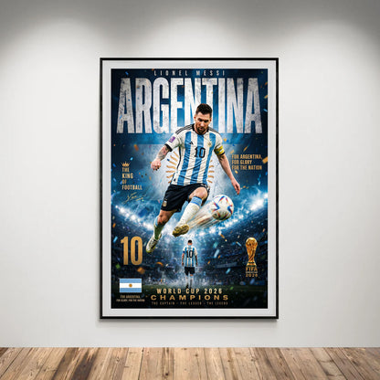 Flex Designs Poster Lionel Messi Argentina 2026 8 x 10" Home Goods - Sports  Poster
