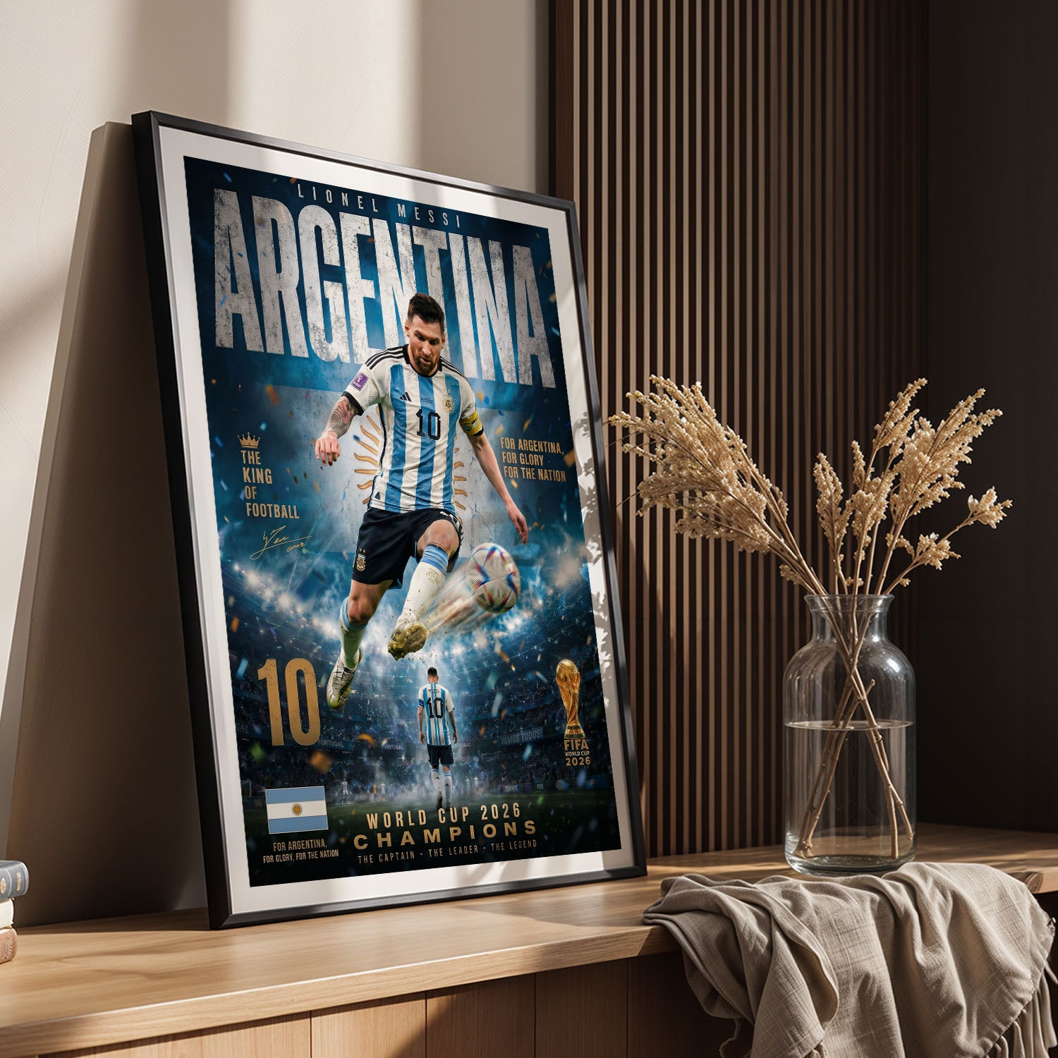 Flex Designs Poster Lionel Messi Argentina 2026 5 x 7" Home Goods - Sports  Poster