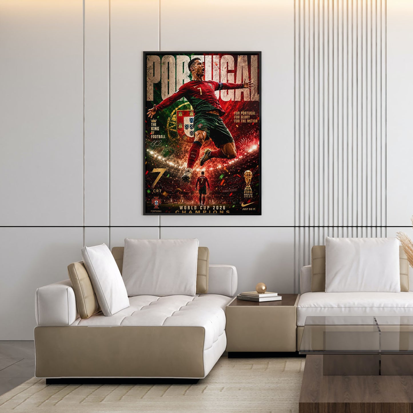 Flex Designs Poster Cristiano Ronaldo Portugal 2026 5 x 7" Home Goods - Sports  Poster