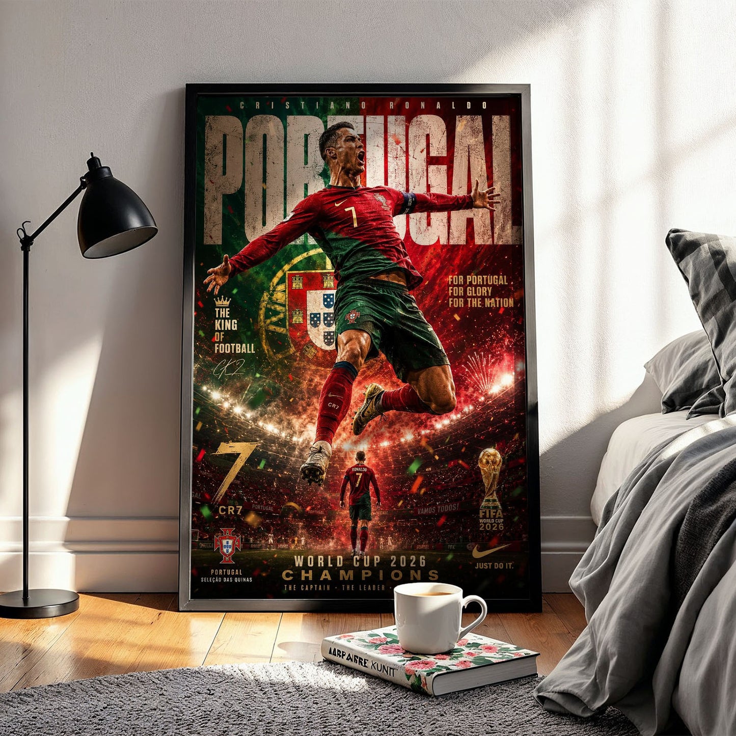 Flex Designs Poster Cristiano Ronaldo Portugal 2026 5 x 7" Home Goods - Sports  Poster