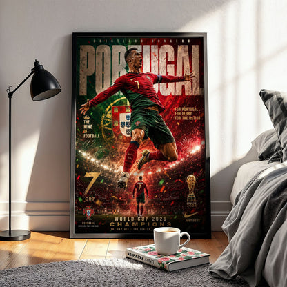 Flex Designs Poster Cristiano Ronaldo Portugal 2026 5 x 7" Home Goods - Sports  Poster