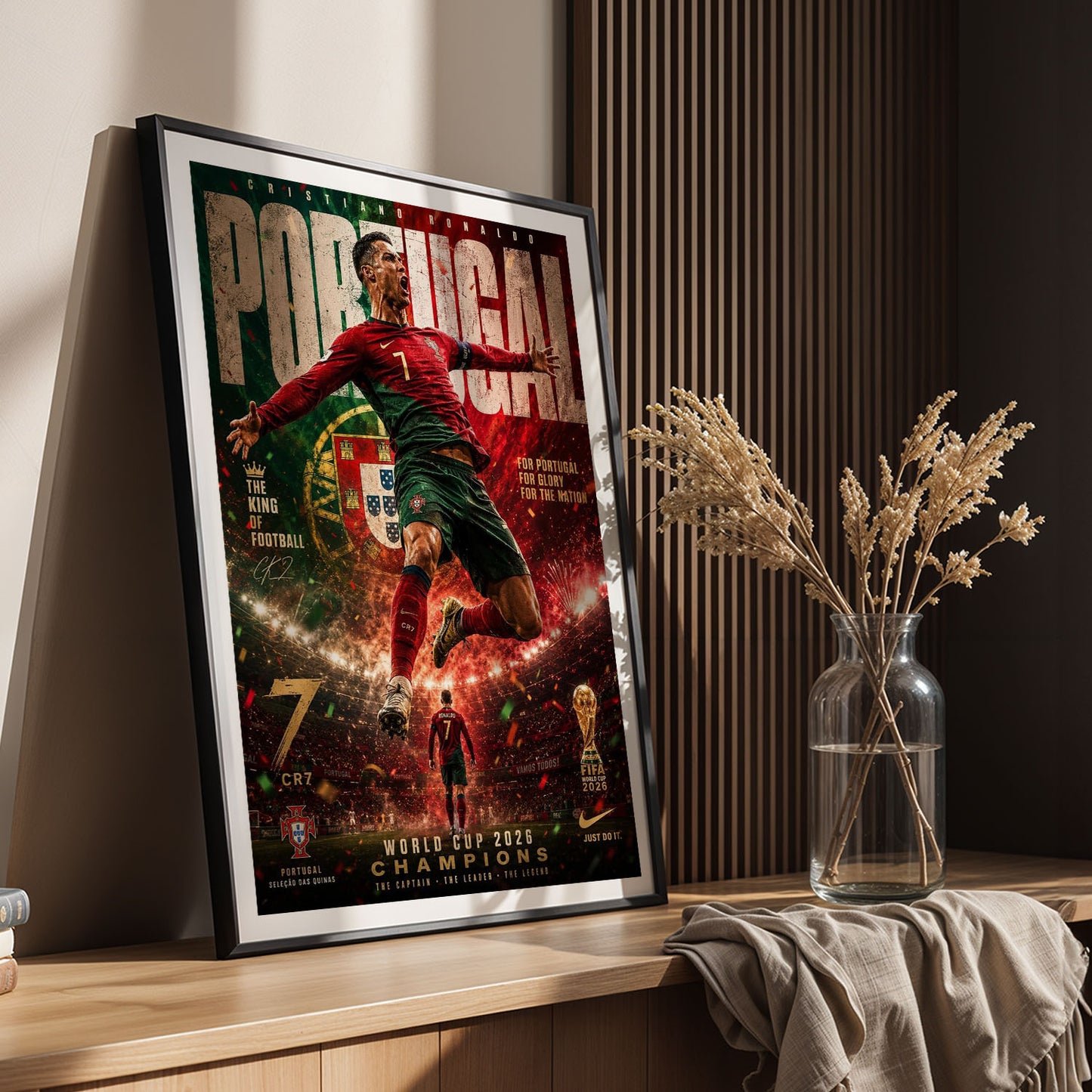 Flex Designs Poster Cristiano Ronaldo Portugal 2026 5 x 7" Home Goods - Sports  Poster