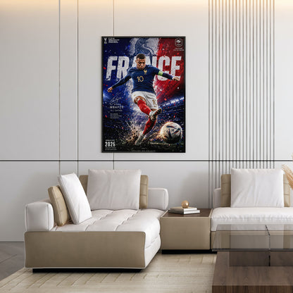 Flex Designs Poster Kylian Mbappe France 2026 5 x 7" Home Goods - Sports  Poster