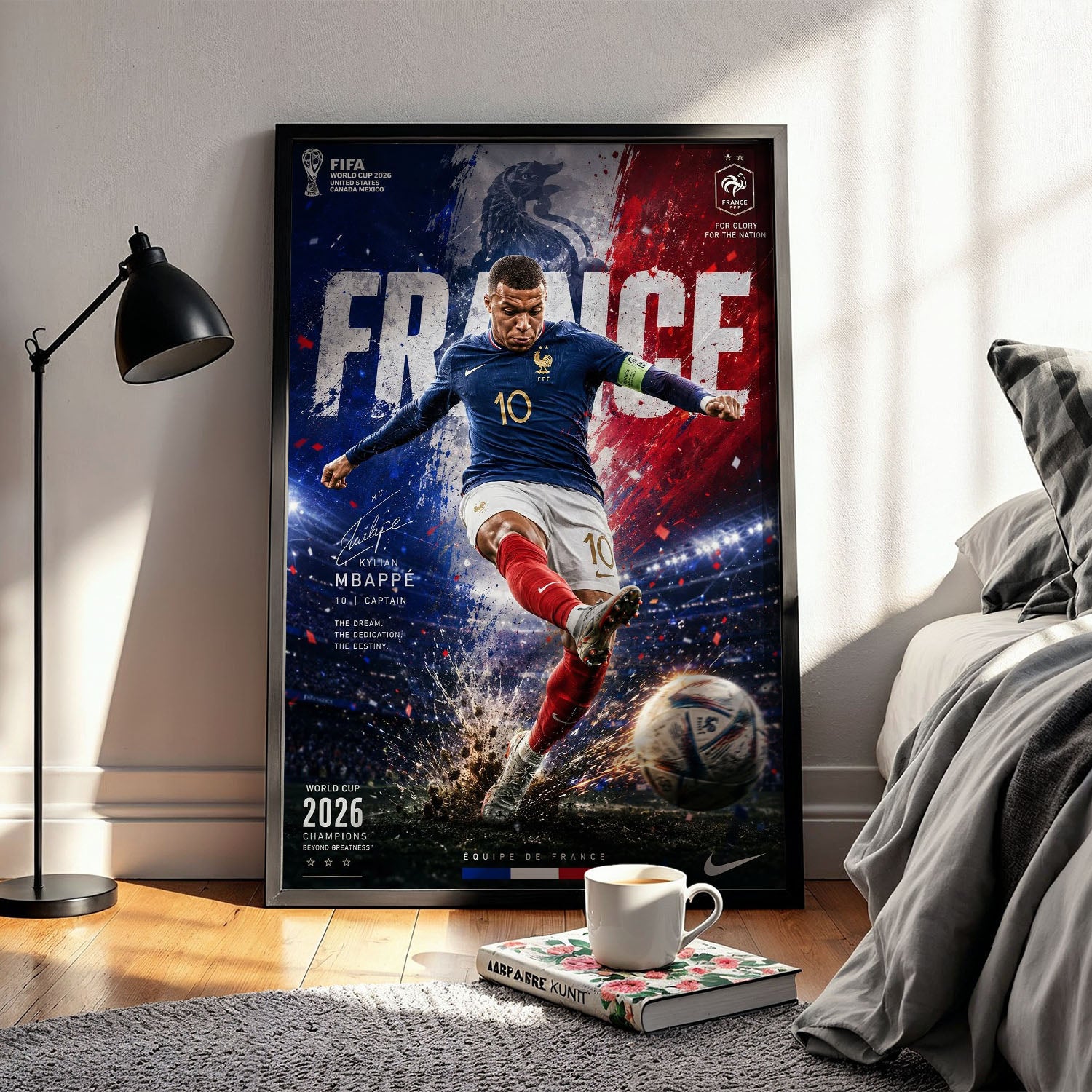 Flex Designs Poster Kylian Mbappe France 2026 5 x 7" Home Goods - Sports  Poster