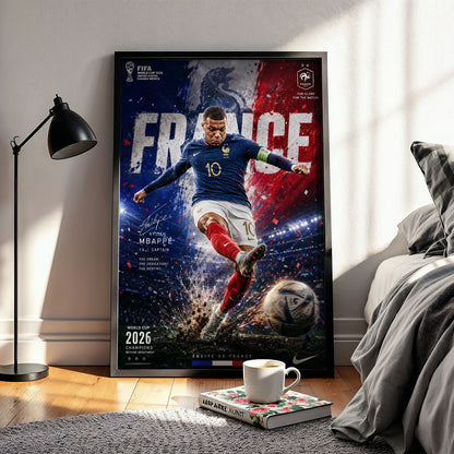 Flex Designs Poster Kylian Mbappe France 2026 5 x 7" Home Goods - Sports  Poster