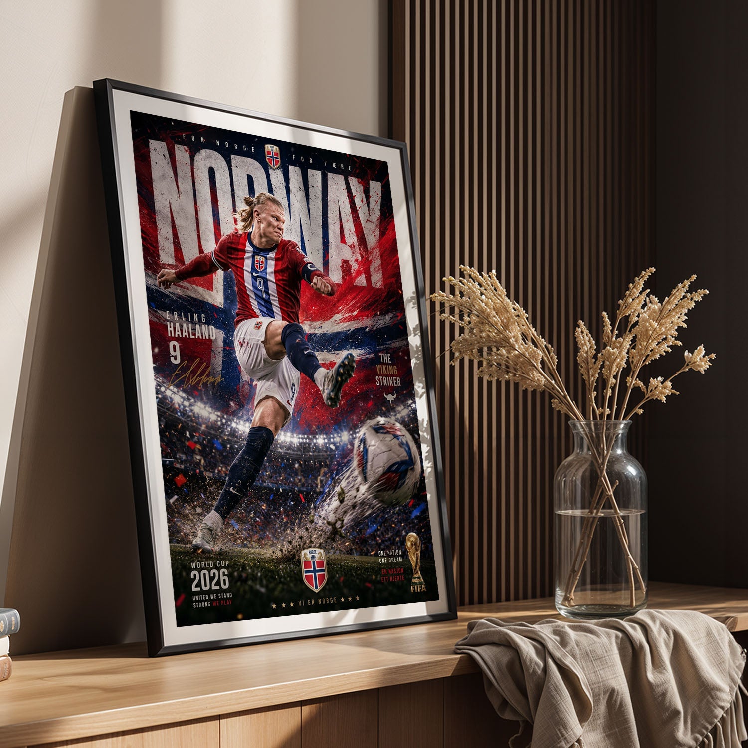 Flex Designs Poster Erling Haaland Norway 2026 5 x 7" Home Goods - Sports  Poster