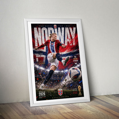 Flex Designs Poster Erling Haaland Norway 2026 8 x 10" Home Goods - Sports  Poster