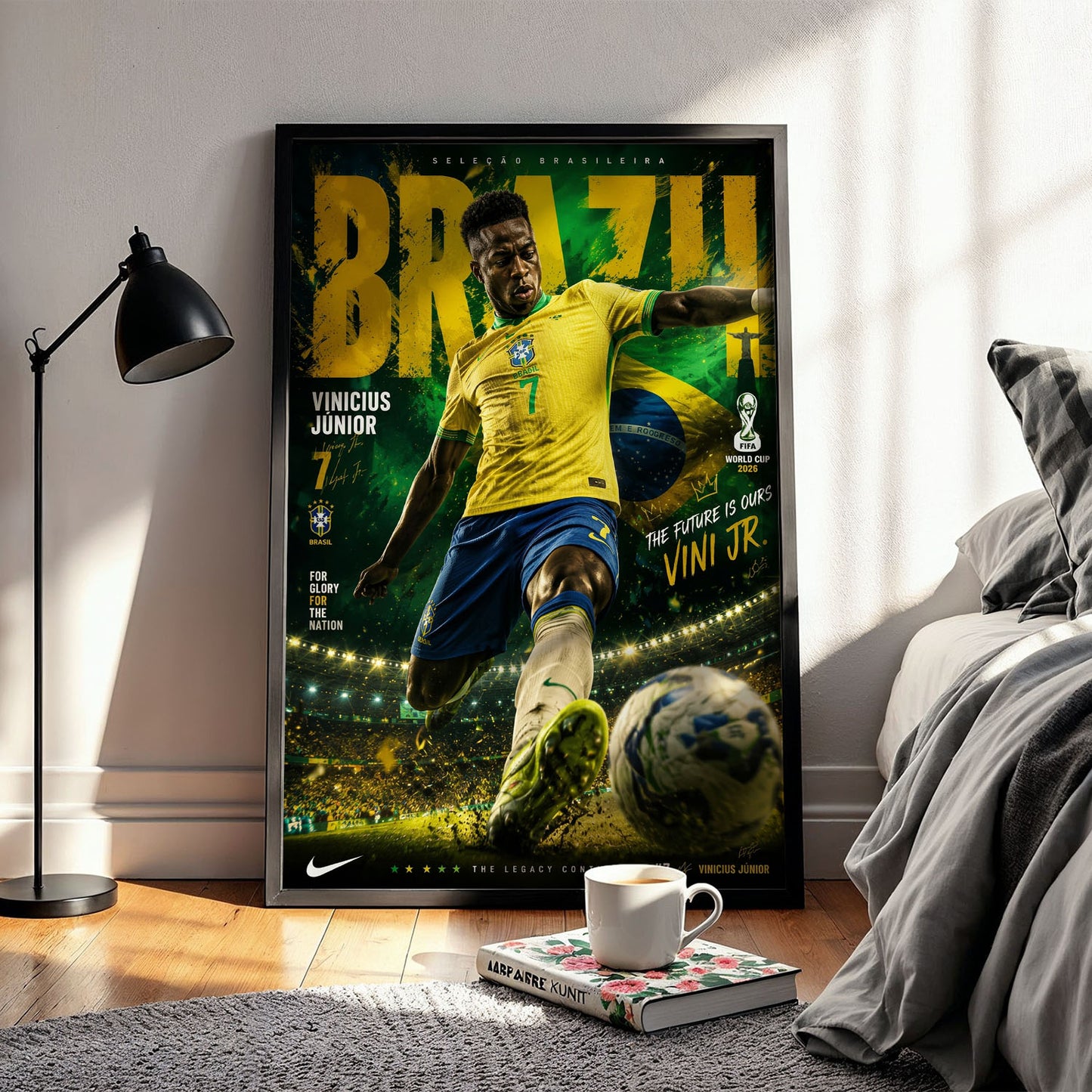 Flex Designs Poster Vinicius Junior Brazil 2026 5 x 7" Home Goods - Sports  Poster