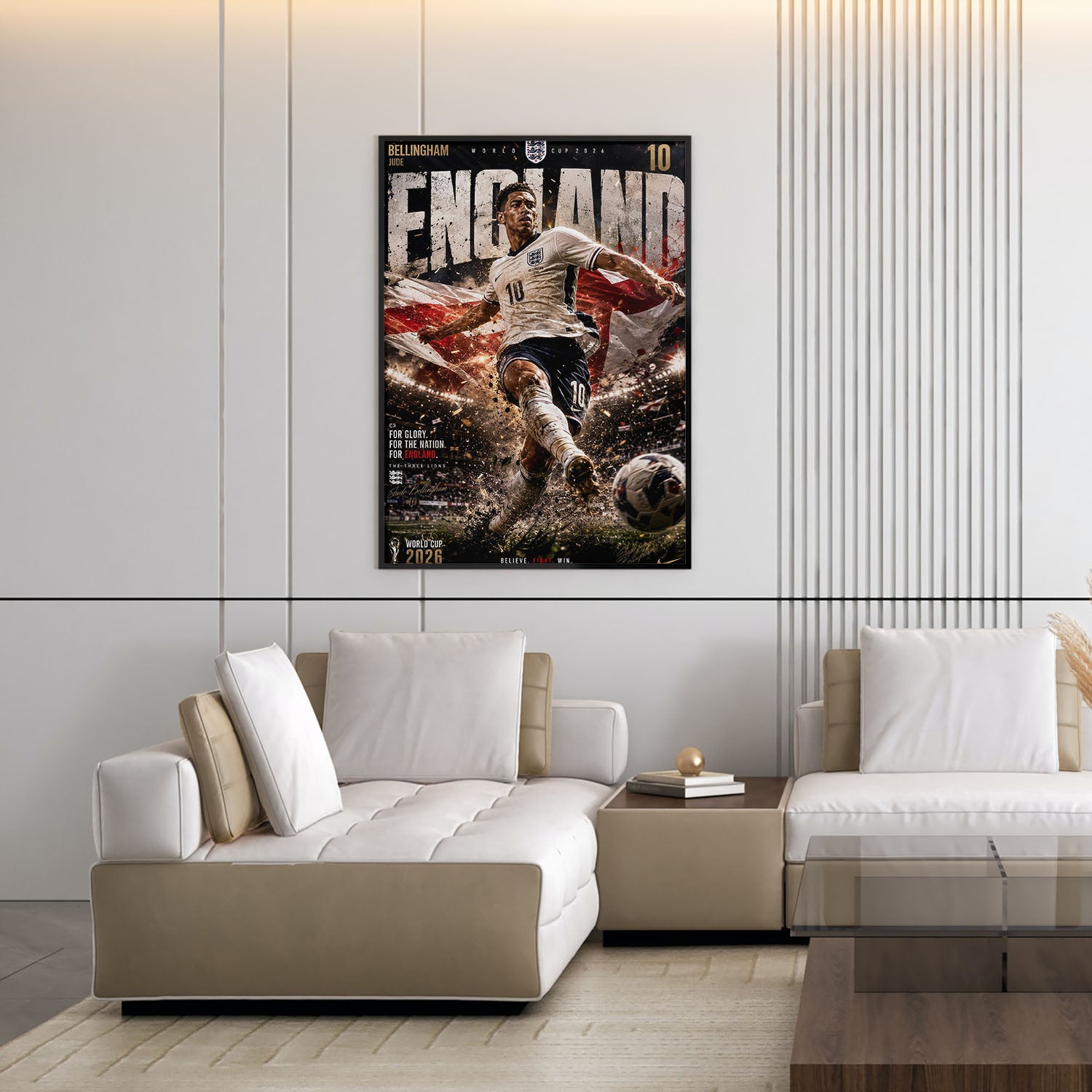 Flex Designs Poster Jude Bellingham England 2026 5 x 7" Home Goods - Sports  Poster