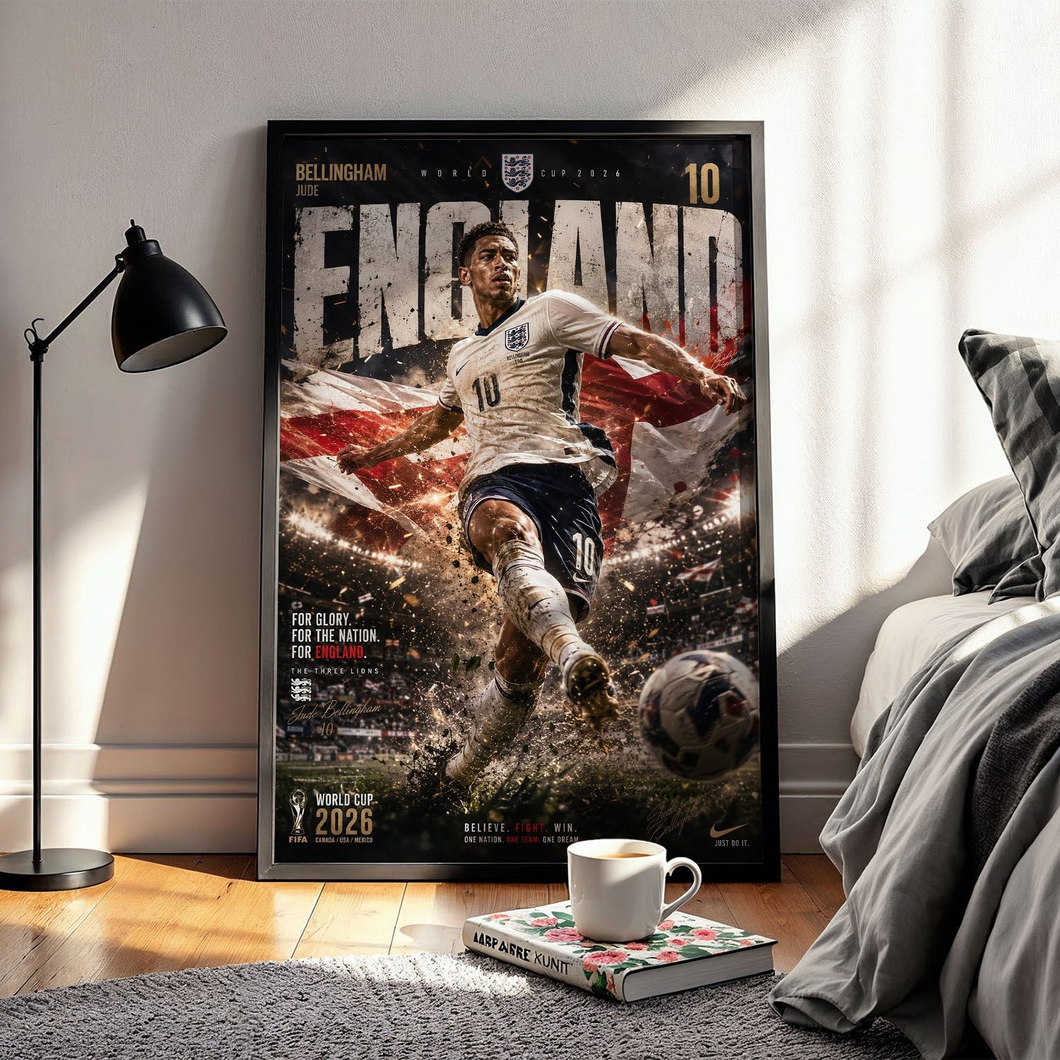 Flex Designs Poster Jude Bellingham England 2026 5 x 7" Home Goods - Sports  Poster