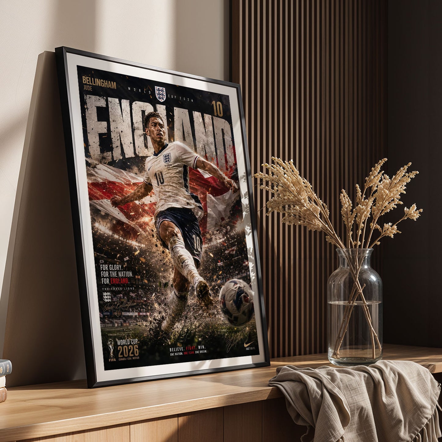 Flex Designs Poster Jude Bellingham England 2026 5 x 7" Home Goods - Sports  Poster