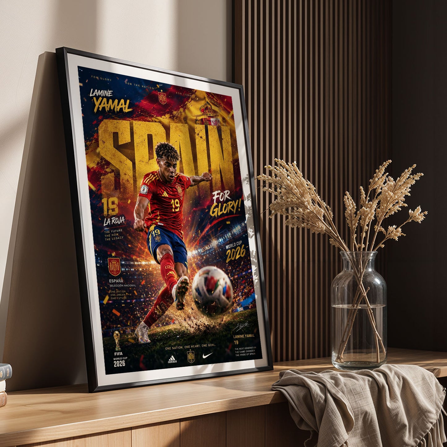 Flex Designs Poster Lamine Yamal Spain 2026 5 x 7" Home Goods - Sports  Poster