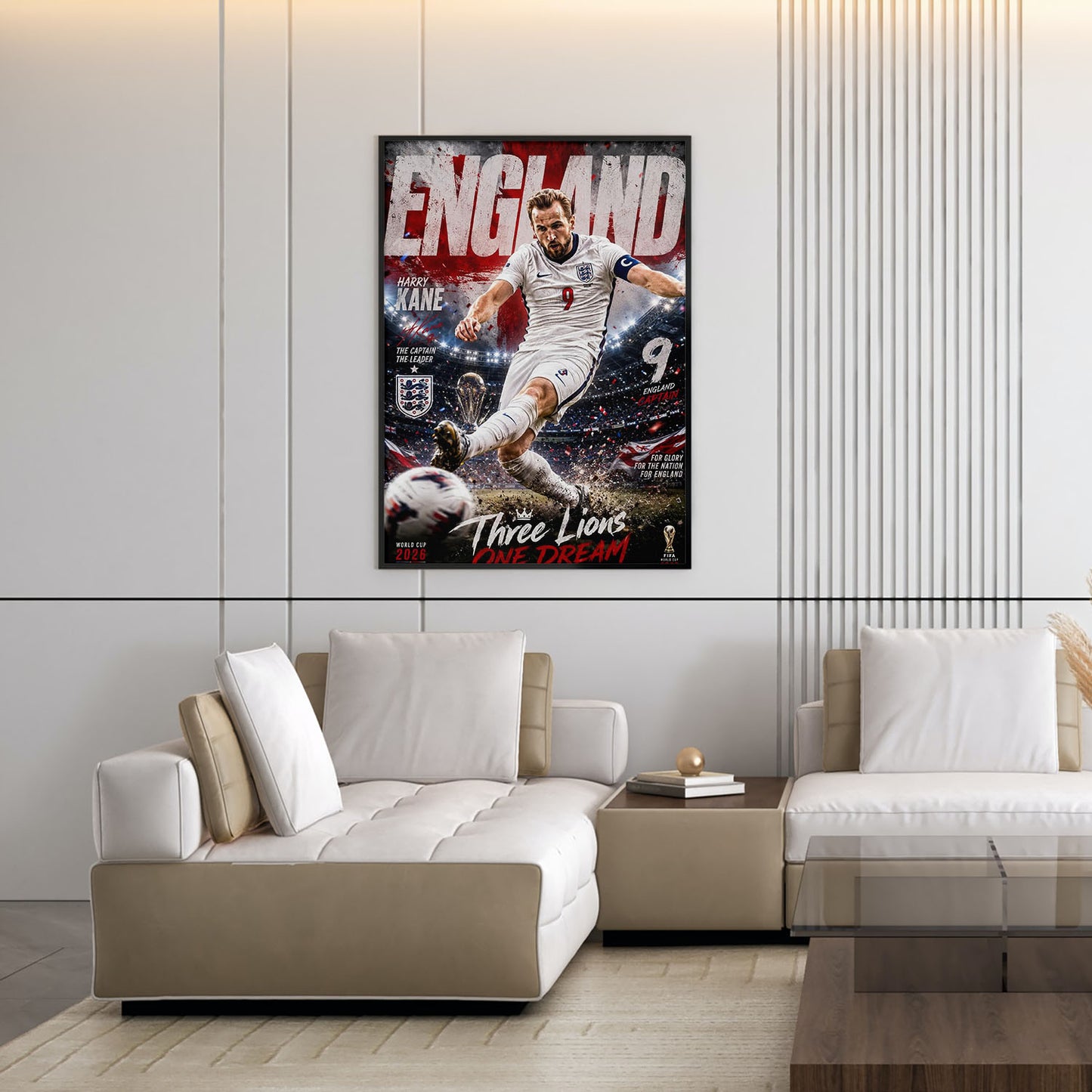 Flex Designs Poster Harry Kane England 2026 5 x 7" Home Goods - Sports  Poster
