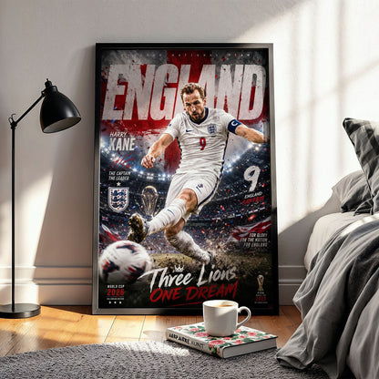 Flex Designs Poster Harry Kane England 2026 5 x 7" Home Goods - Sports  Poster