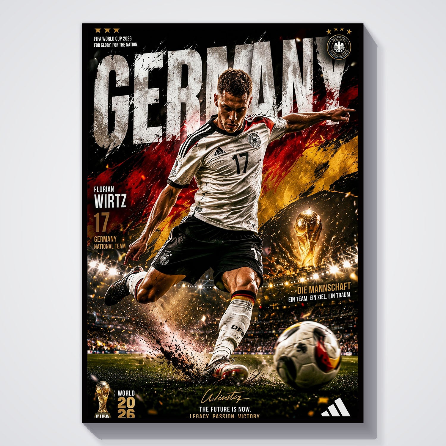 Flex Designs Poster Florian Wirtz Germany 2026 5 x 7" Home Goods - Sports  Poster