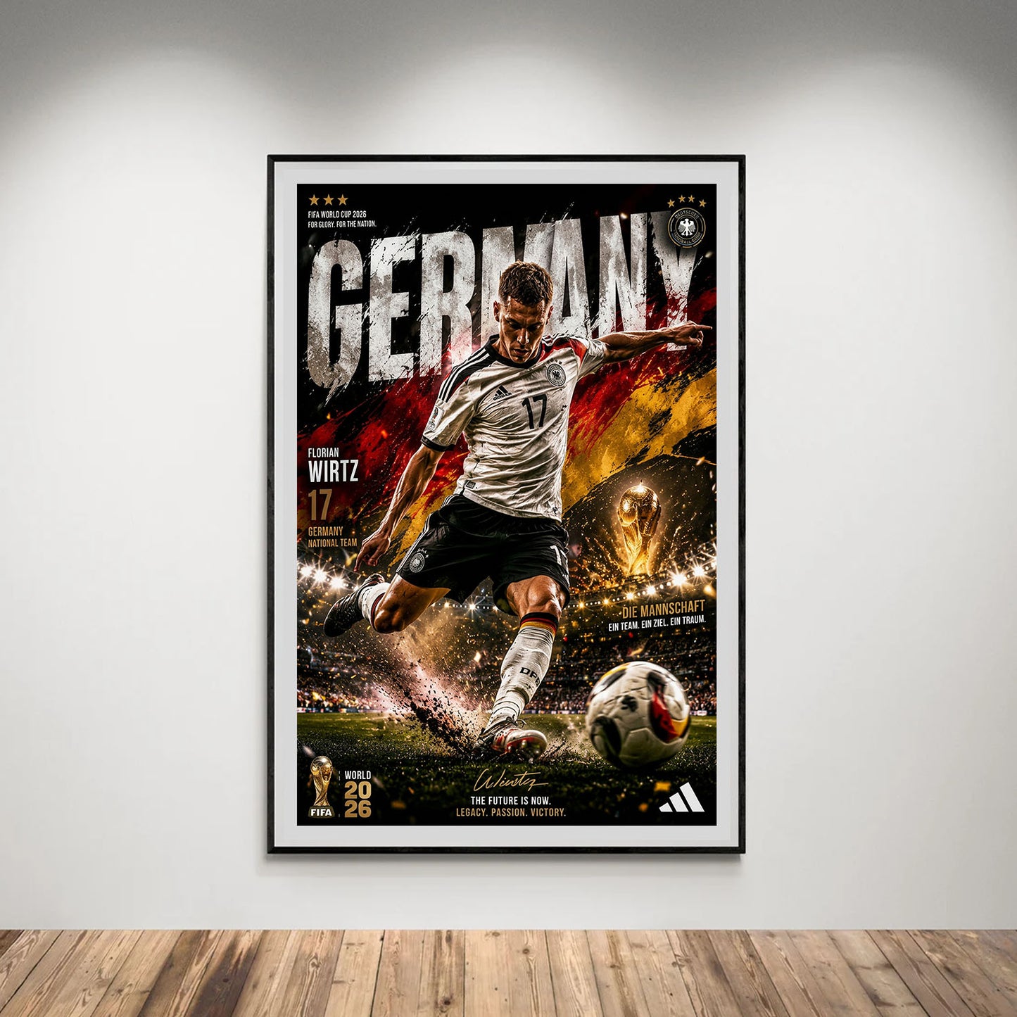 Flex Designs Poster Florian Wirtz Germany 2026 8 x 10" Home Goods - Sports  Poster