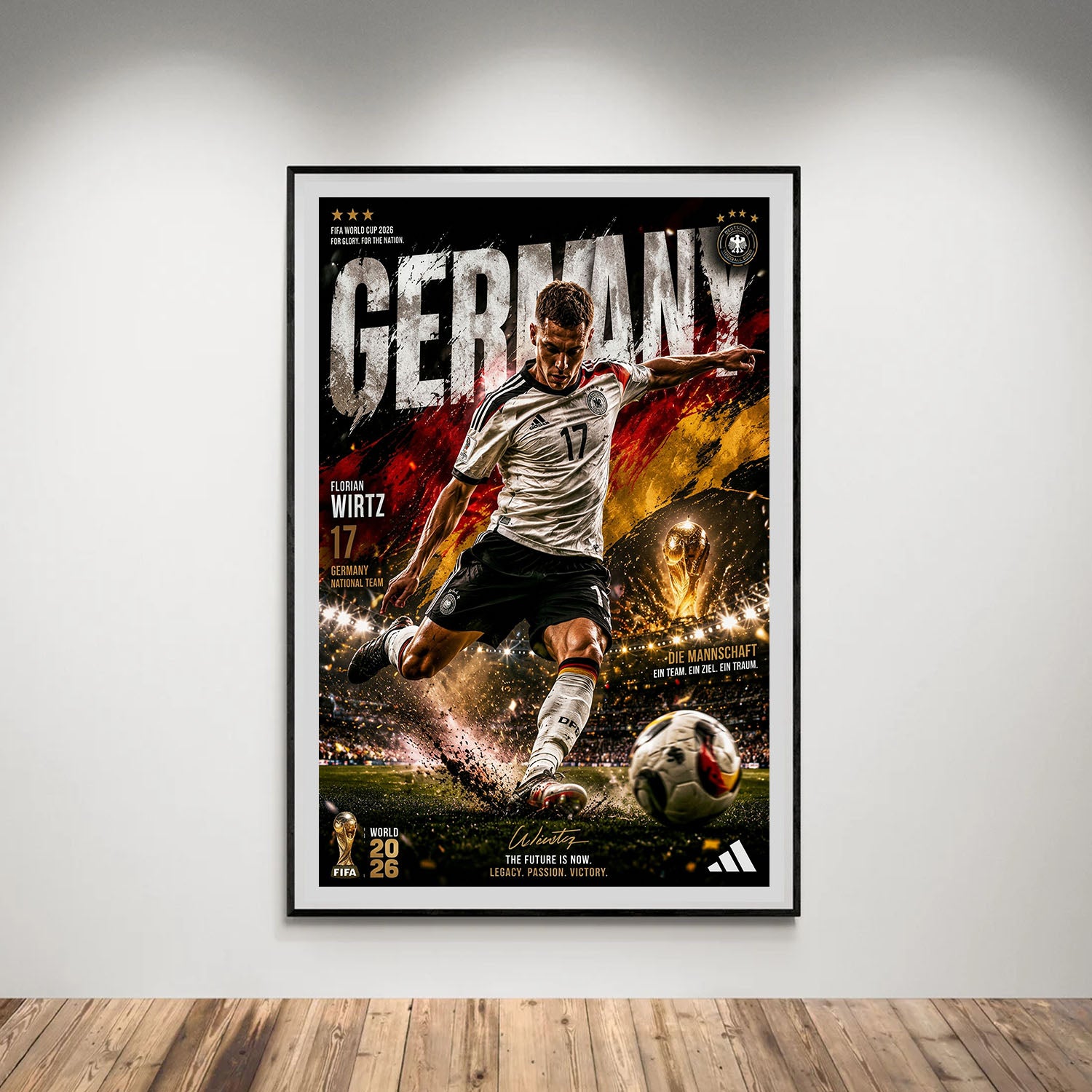 Flex Designs Poster Florian Wirtz Germany 2026 8 x 10" Home Goods - Sports  Poster