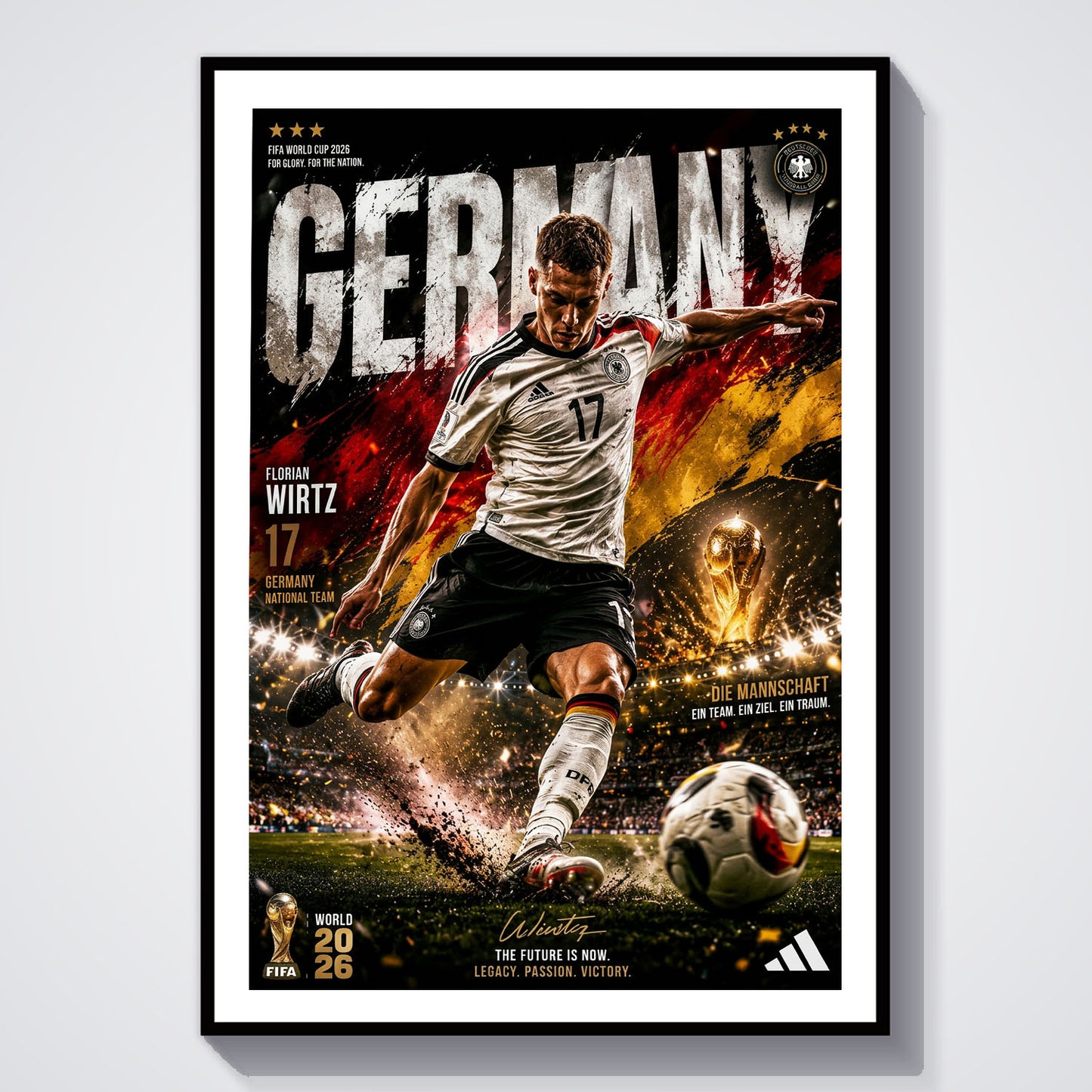 Flex Designs Poster Florian Wirtz Germany 2026 8 x 10" Home Goods - Sports  Poster