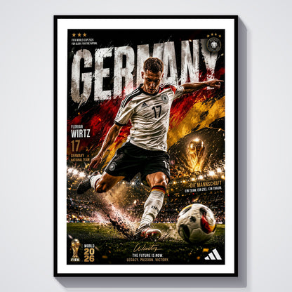 Flex Designs Poster Florian Wirtz Germany 2026 8 x 10" Home Goods - Sports  Poster
