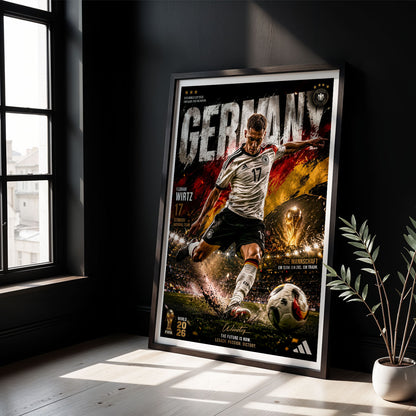 Flex Designs Poster Florian Wirtz Germany 2026 8 x 10" Home Goods - Sports  Poster