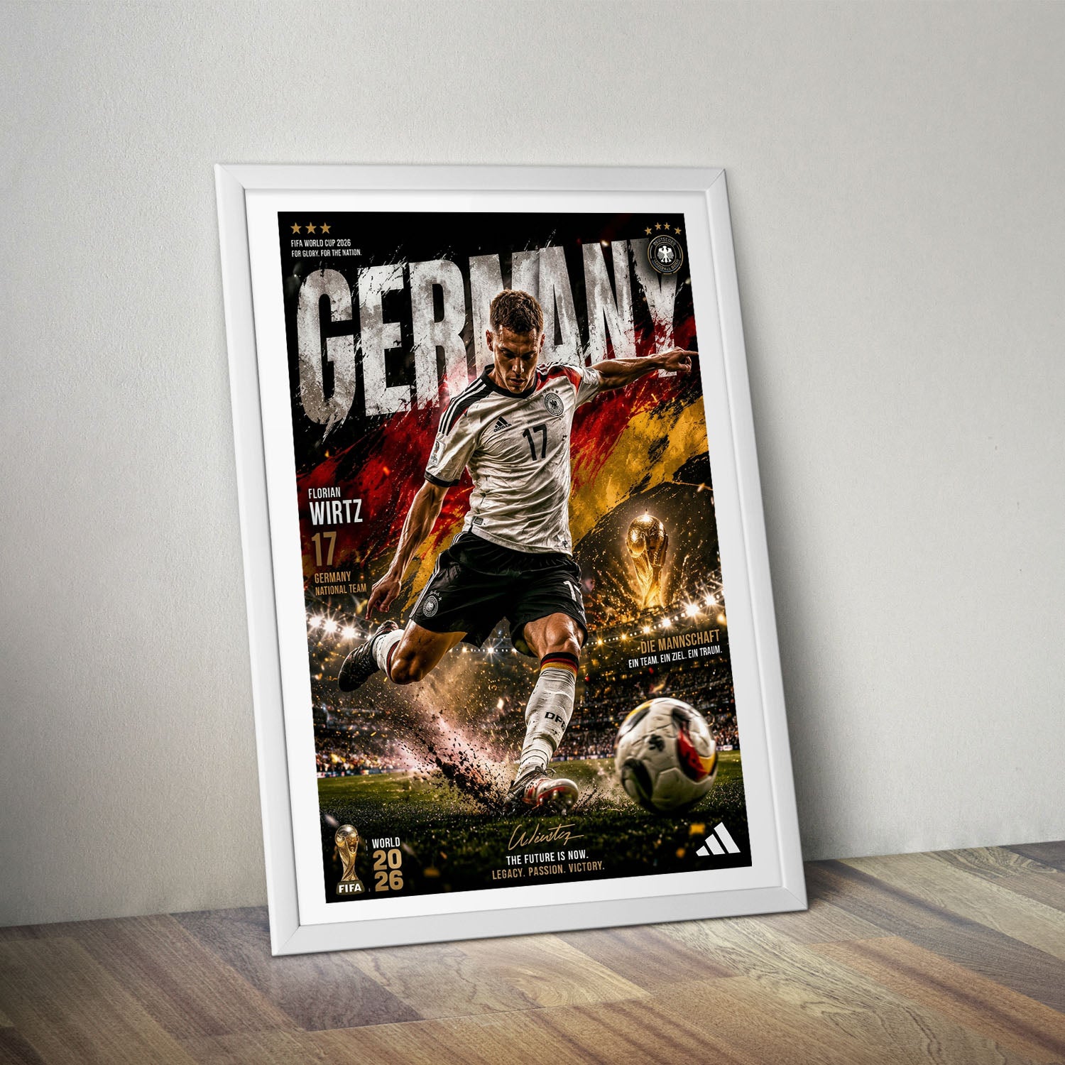 Flex Designs Poster Florian Wirtz Germany 2026 8 x 10" Home Goods - Sports  Poster