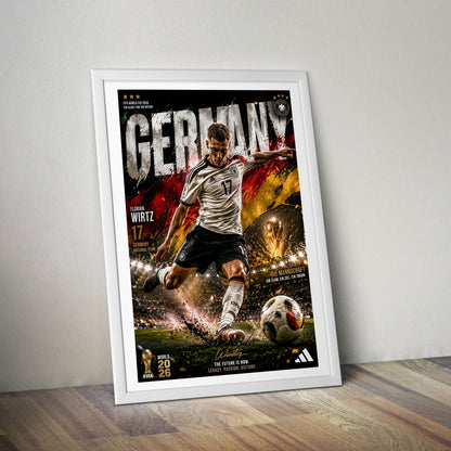 Flex Designs Poster Florian Wirtz Germany 2026 8 x 10" Home Goods - Sports  Poster